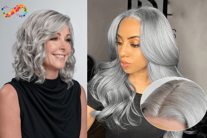 Grey Human Hair Wigs