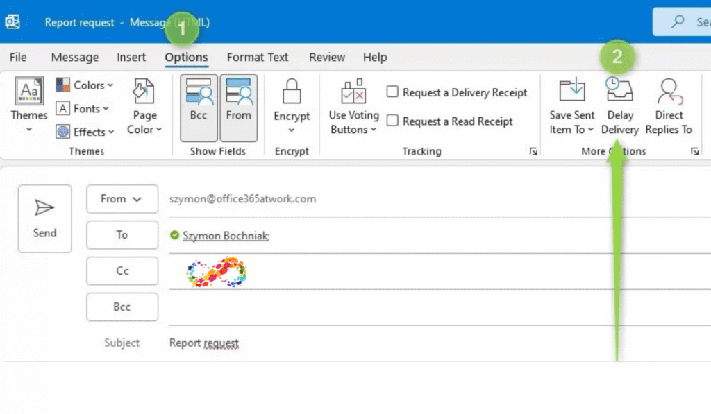 outlook delayed email send